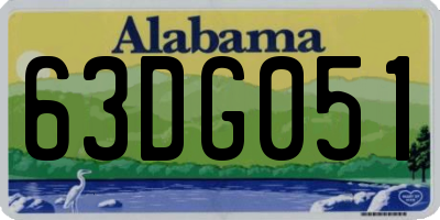 AL license plate 63DG051