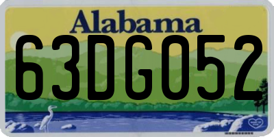 AL license plate 63DG052