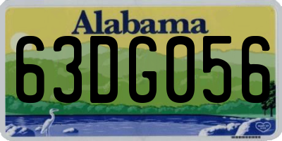 AL license plate 63DG056