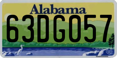 AL license plate 63DG057