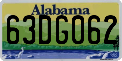 AL license plate 63DG062