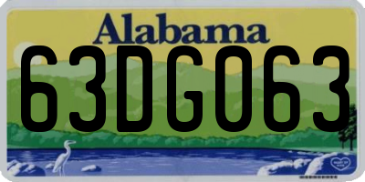 AL license plate 63DG063