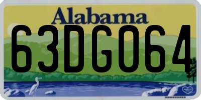 AL license plate 63DG064