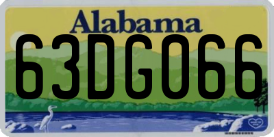 AL license plate 63DG066