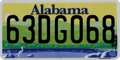 AL license plate 63DG068