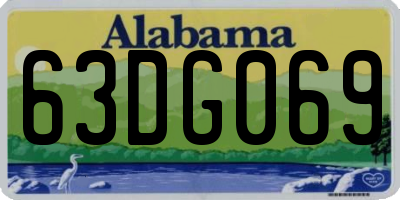 AL license plate 63DG069
