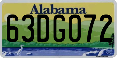 AL license plate 63DG072