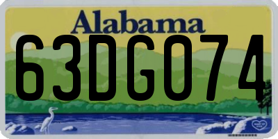 AL license plate 63DG074