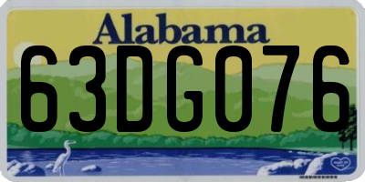 AL license plate 63DG076