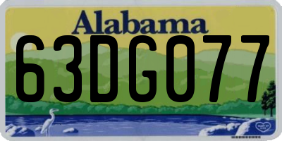 AL license plate 63DG077