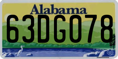 AL license plate 63DG078