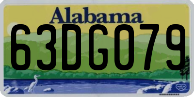 AL license plate 63DG079