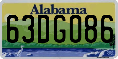 AL license plate 63DG086