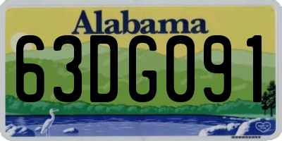 AL license plate 63DG091