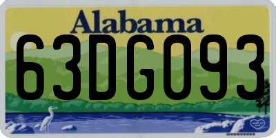 AL license plate 63DG093