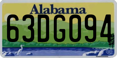 AL license plate 63DG094