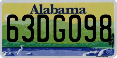 AL license plate 63DG098
