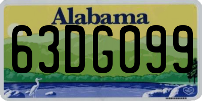 AL license plate 63DG099