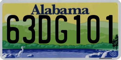 AL license plate 63DG101