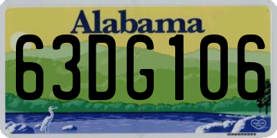 AL license plate 63DG106
