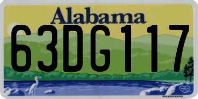AL license plate 63DG117