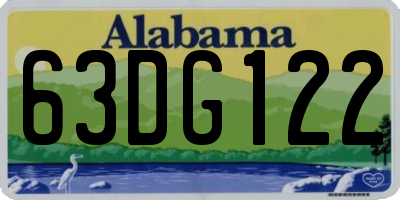 AL license plate 63DG122