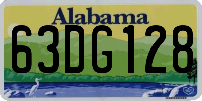 AL license plate 63DG128