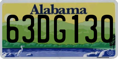 AL license plate 63DG130