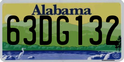 AL license plate 63DG132