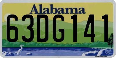 AL license plate 63DG141