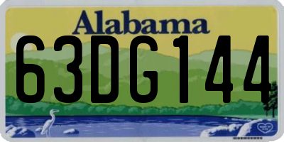 AL license plate 63DG144