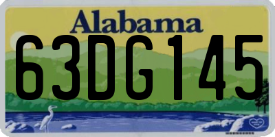 AL license plate 63DG145