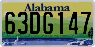 AL license plate 63DG147