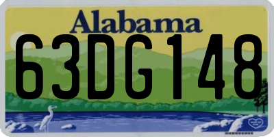 AL license plate 63DG148