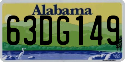 AL license plate 63DG149