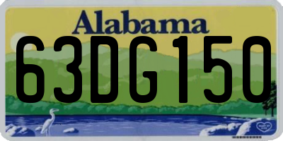 AL license plate 63DG150