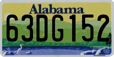 AL license plate 63DG152