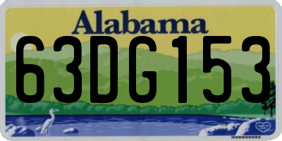AL license plate 63DG153