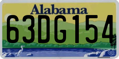 AL license plate 63DG154