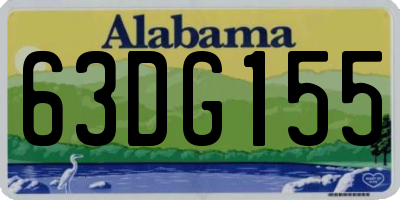 AL license plate 63DG155
