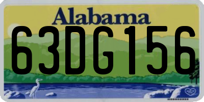 AL license plate 63DG156
