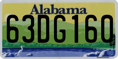AL license plate 63DG160