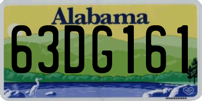 AL license plate 63DG161
