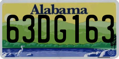AL license plate 63DG163
