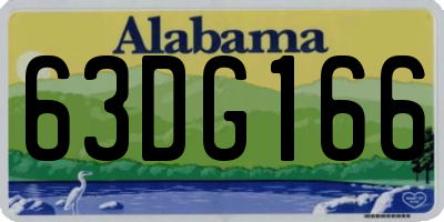 AL license plate 63DG166
