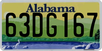 AL license plate 63DG167