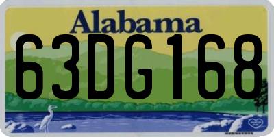 AL license plate 63DG168