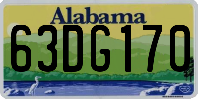 AL license plate 63DG170