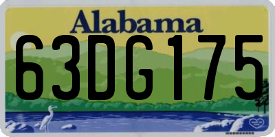 AL license plate 63DG175