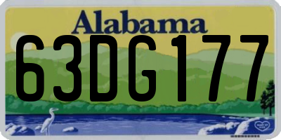 AL license plate 63DG177